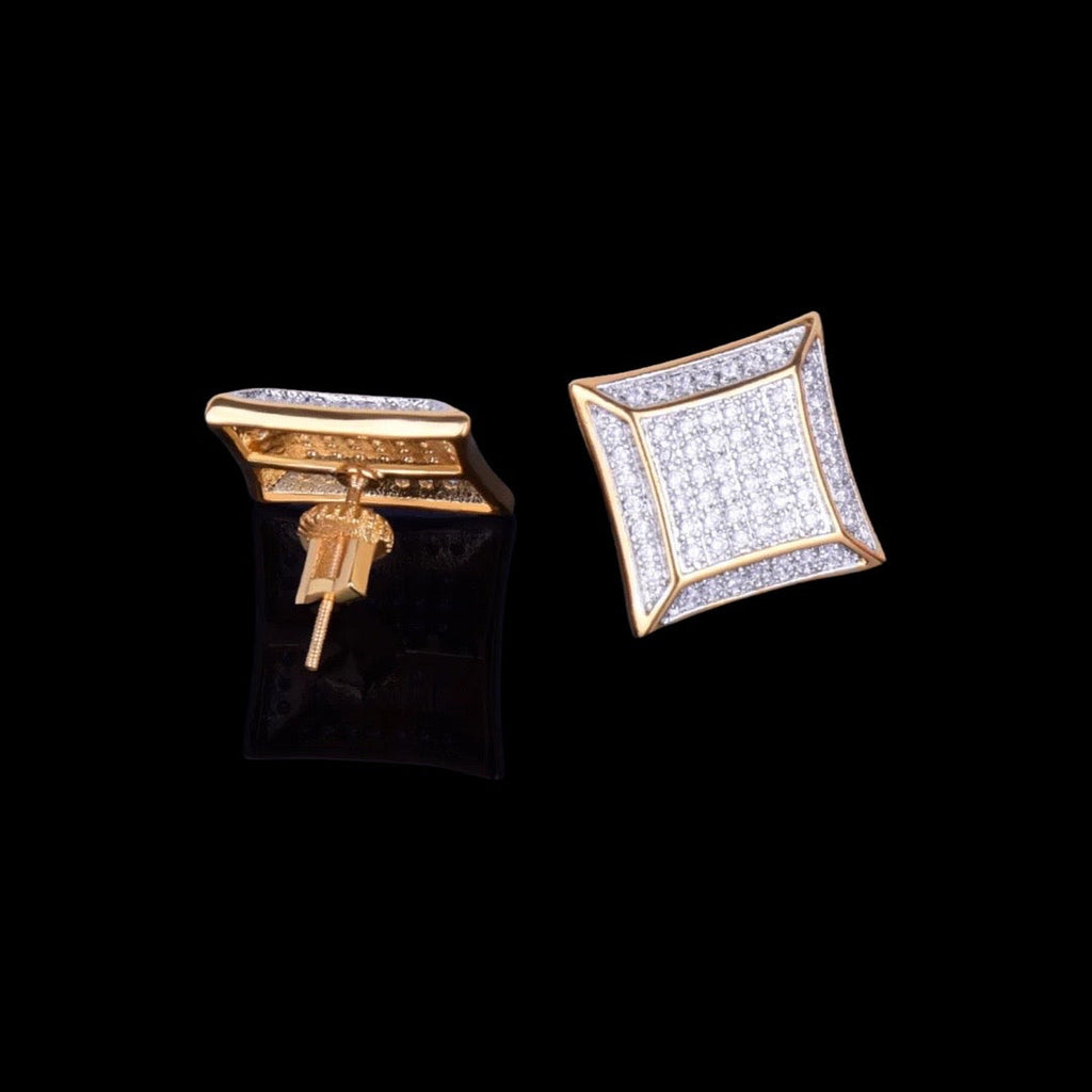15mm Diamond Square Earrings