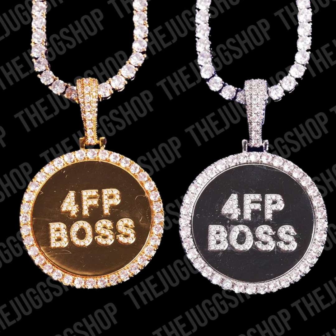 Custom Diamond Mini Medallion Name Pendant