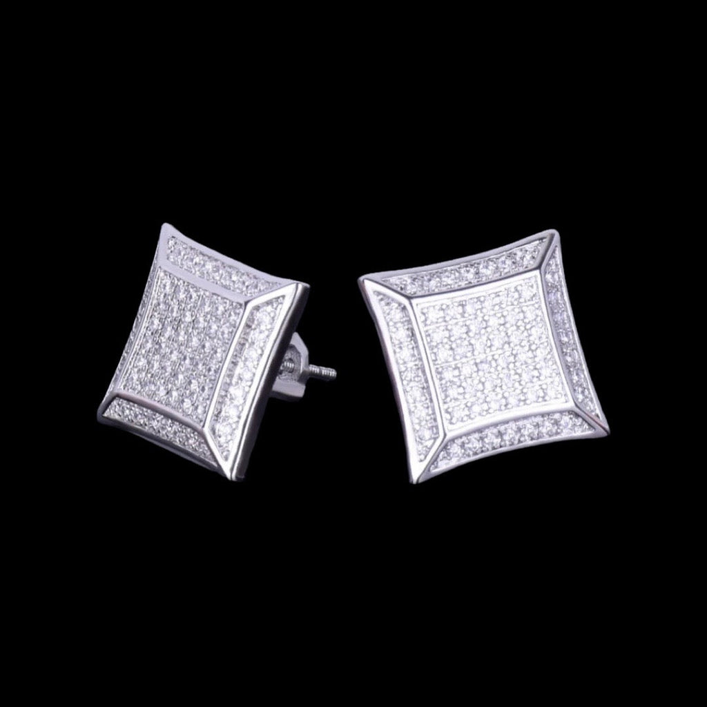 15mm Diamond Square Earrings