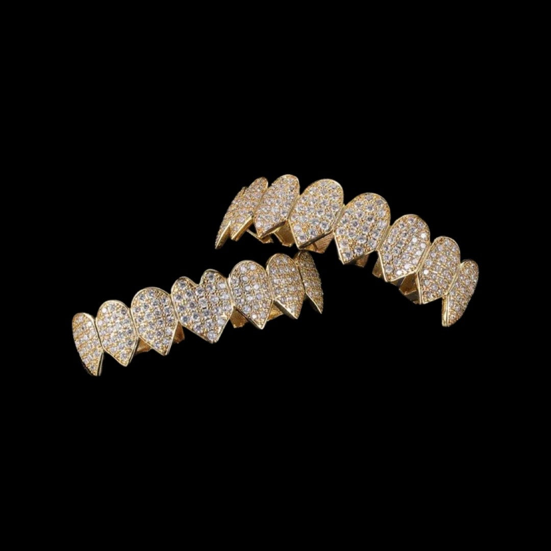 10k Iced Out Fanged Diamond Grill