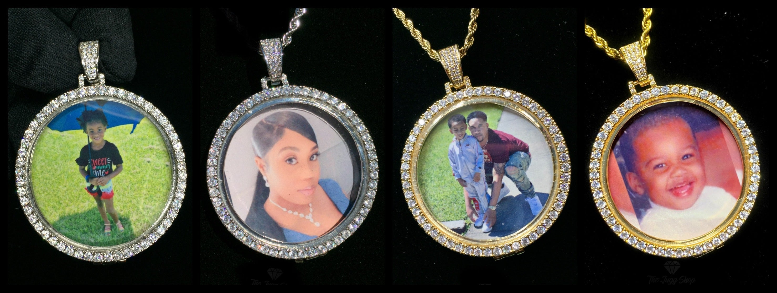 Custom Diamond Medium Photo Charm