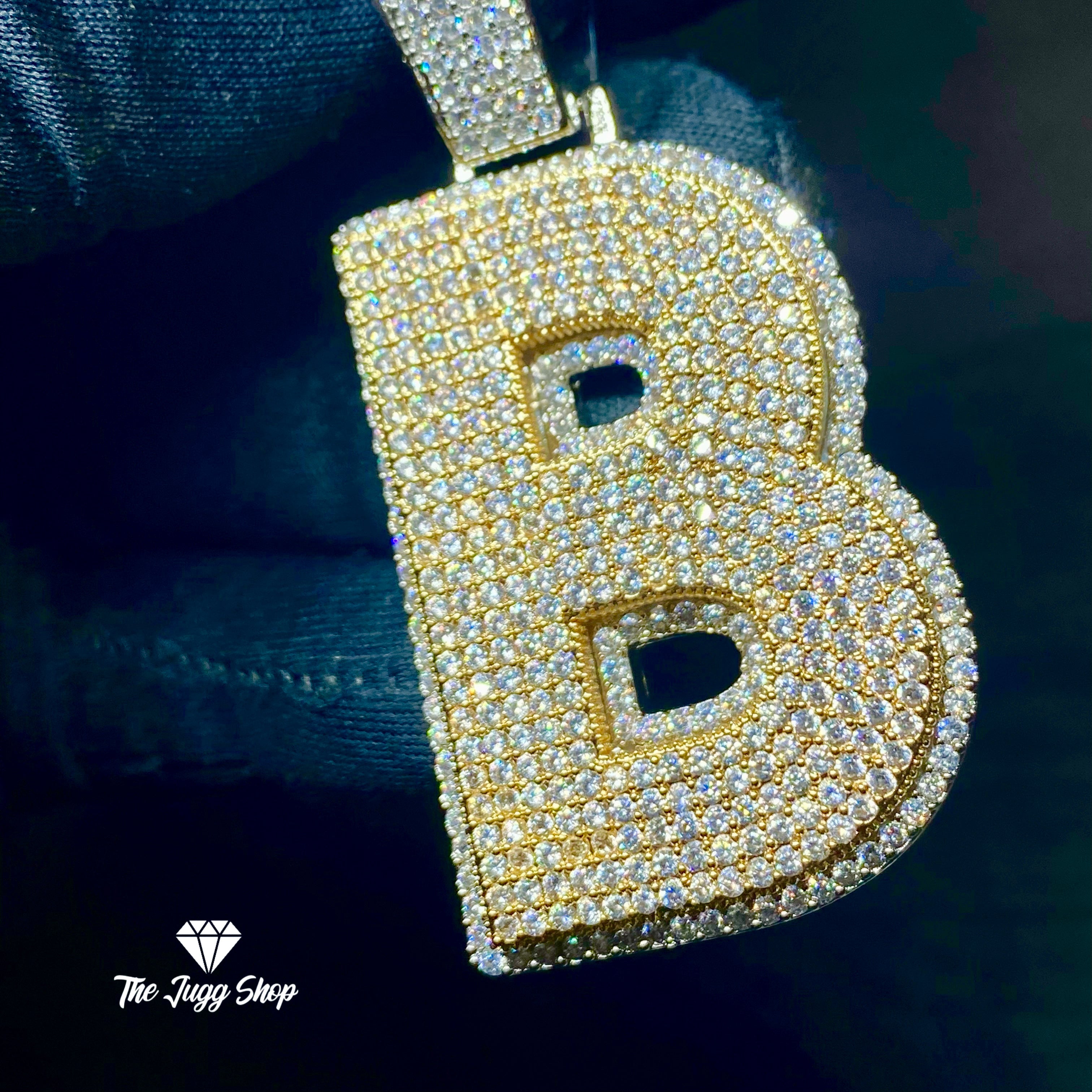 Custom Iced Out Double Layer Bold Font Name Pendant