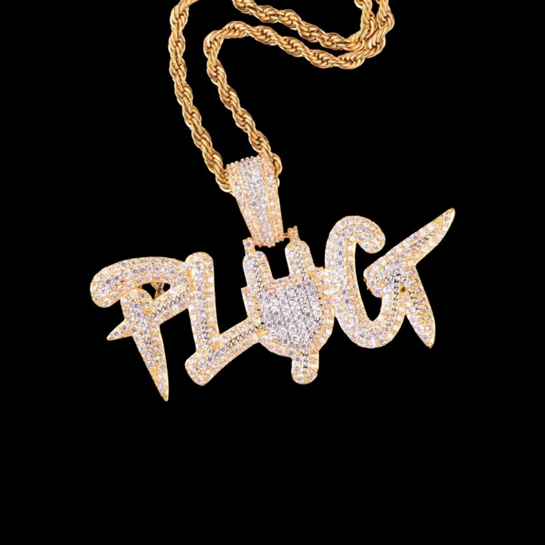 Iced Out “PLUG” Diamond Pendant