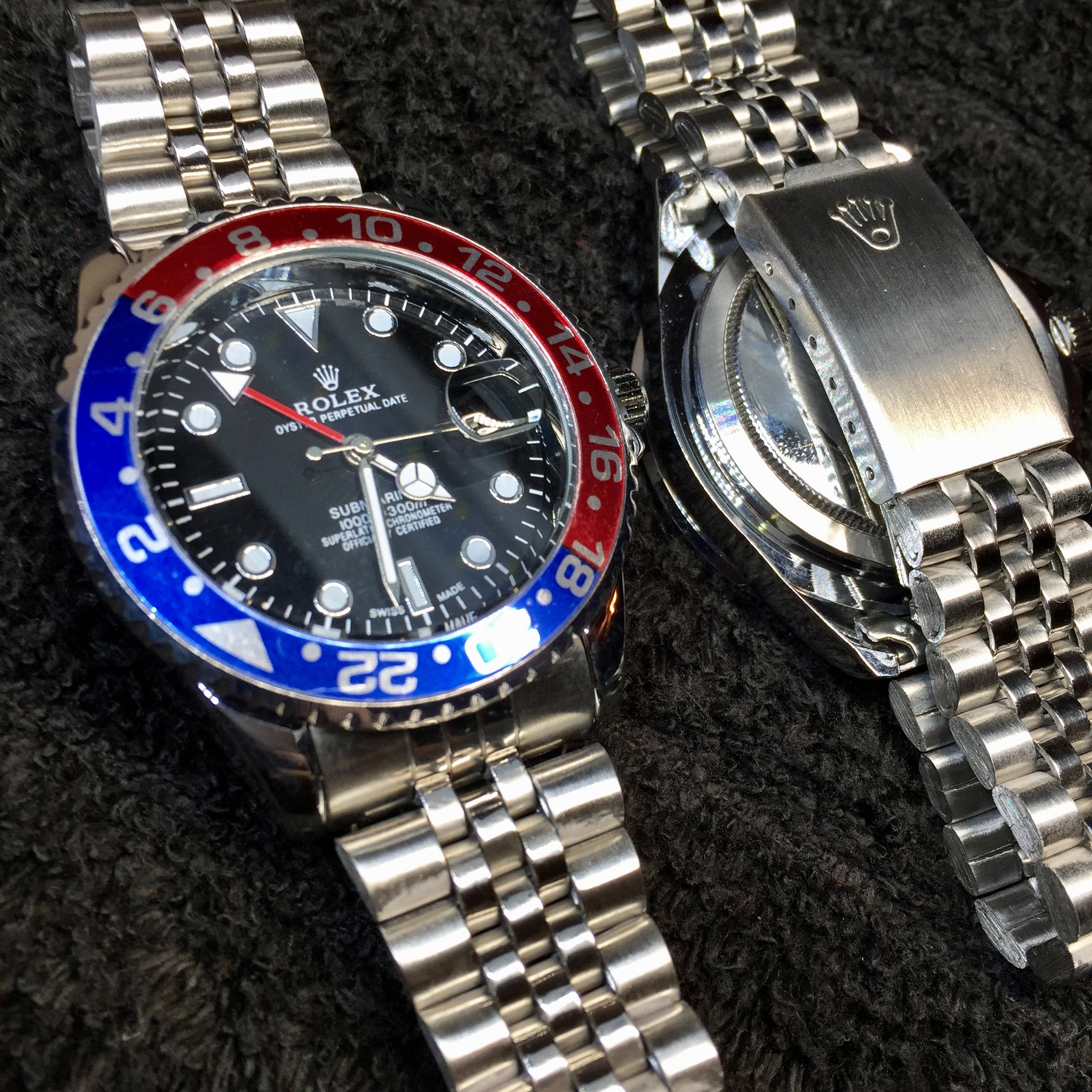 Silver/Black Pepsi Edition Sub RLX Watch